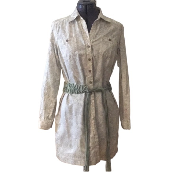 Sigred Olsen Leaf Print Tunic with Belt Size Small - Picture 1 of 12